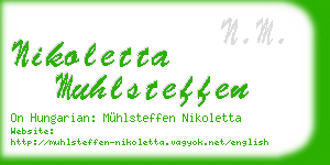 nikoletta muhlsteffen business card